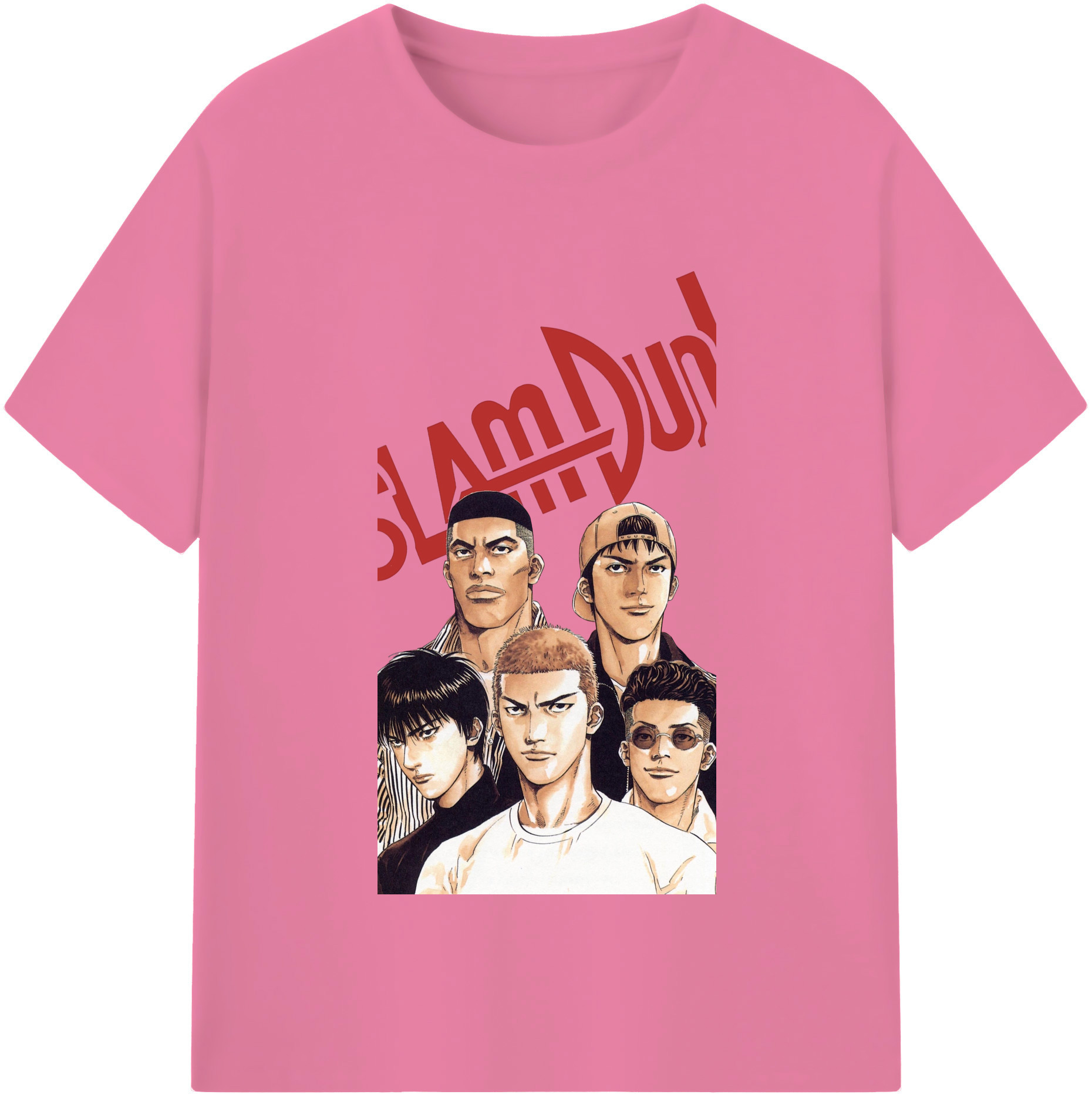 SLAM DUNK／スラムダンク 綿100％半袖Tシャツ（フロントプリント）